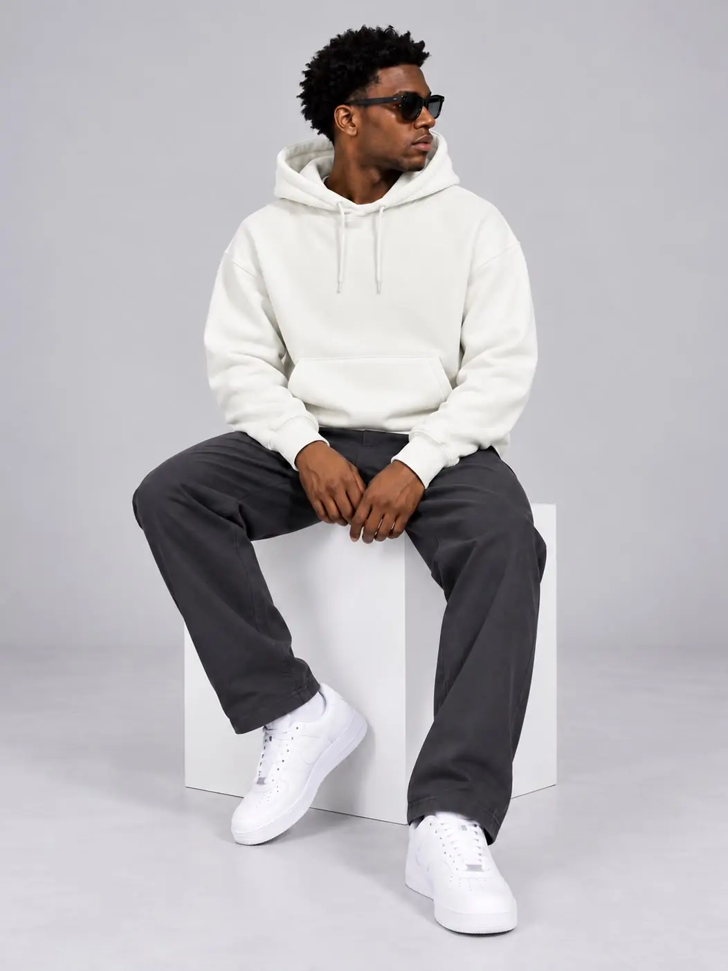 Basic Kapüşonlu Sweat - 4. görsel