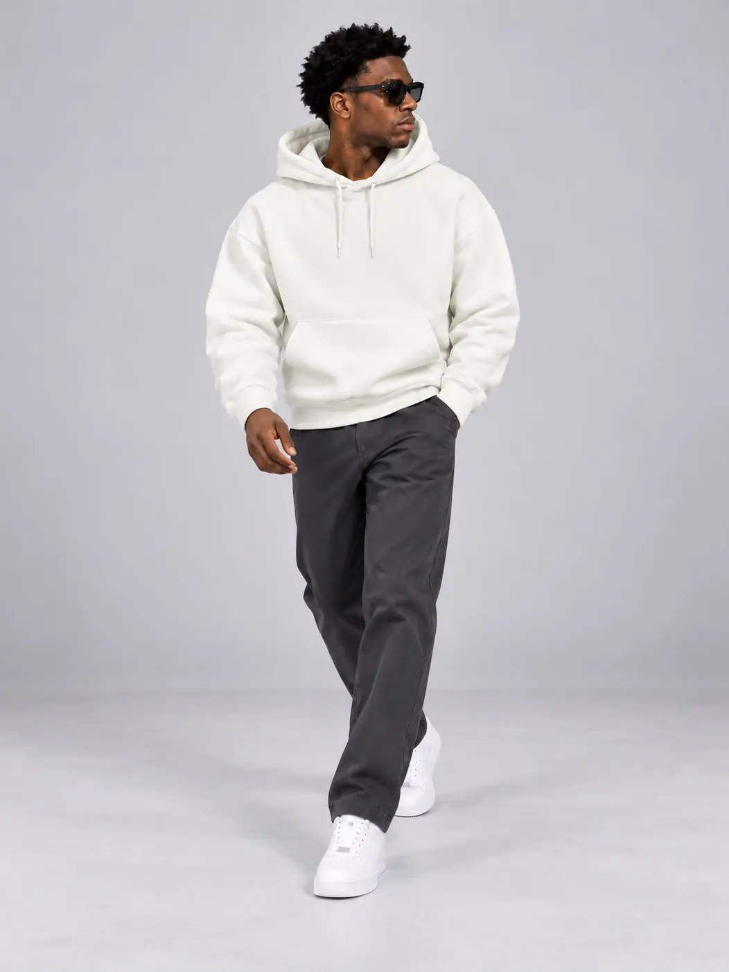 Basic Kapüşonlu Sweat - 5. görsel
